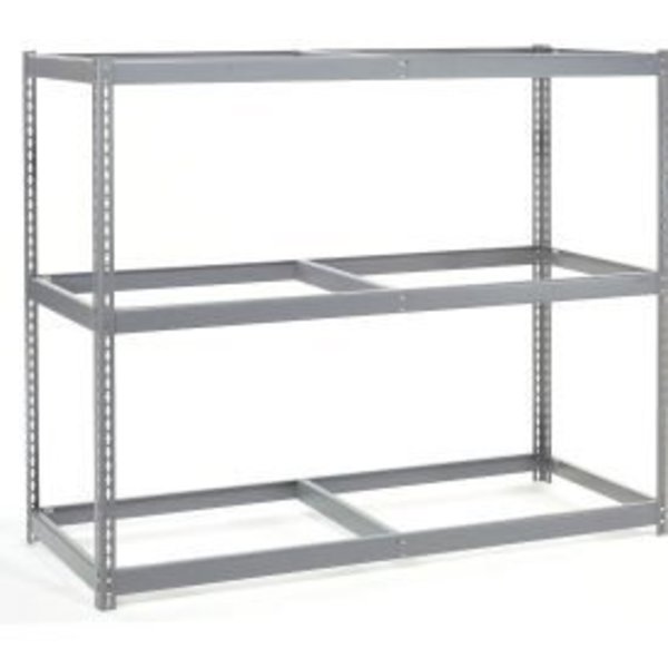 Global Equipment Wide Span Rack 72Wx30Dx60H, 3 Shelves No Deck 900 Lb Cap. Per Level, Gray 716629